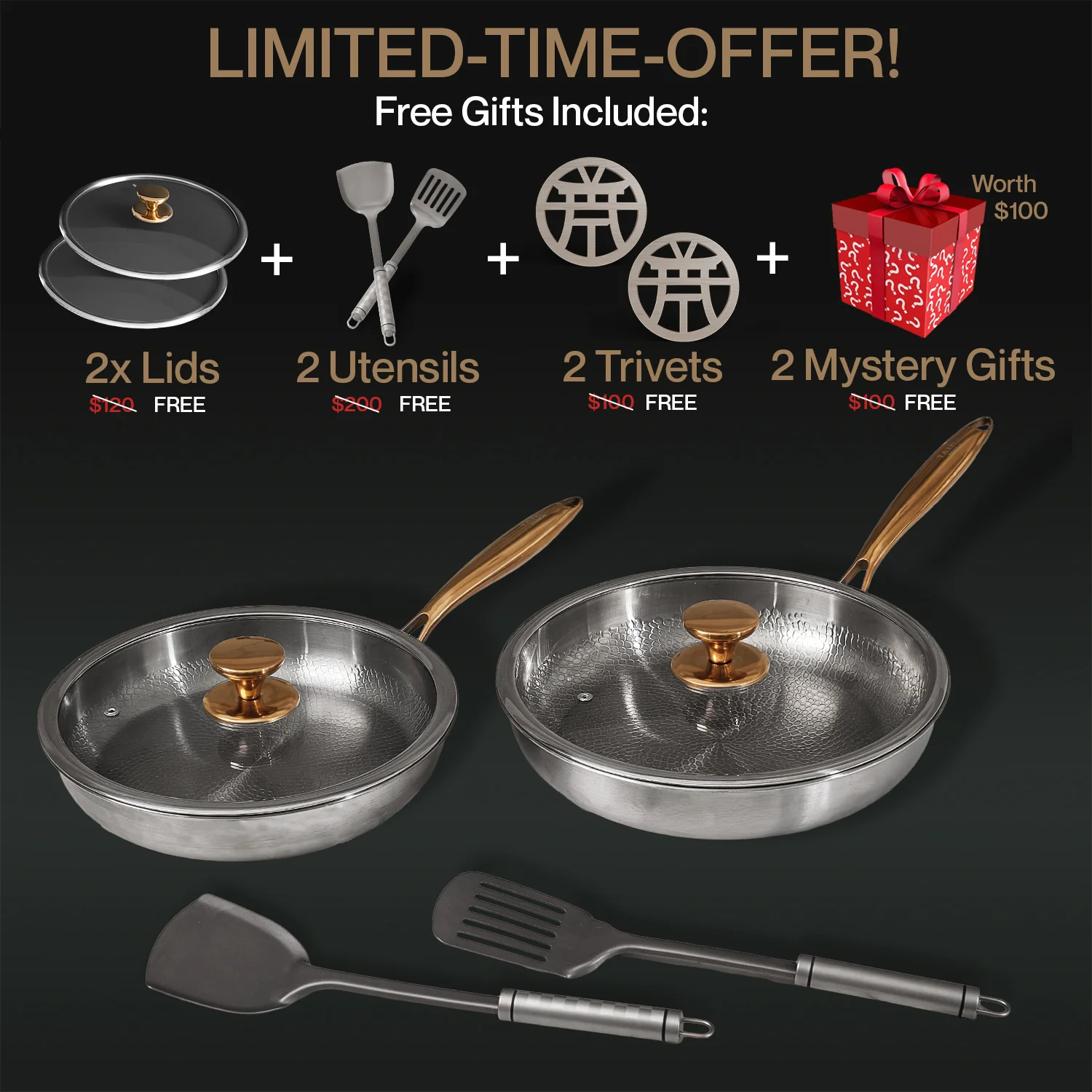 SPRING SALE EXCLUSIVE | Pure Titanium Pan Everyday Duo Set (10 Piece)